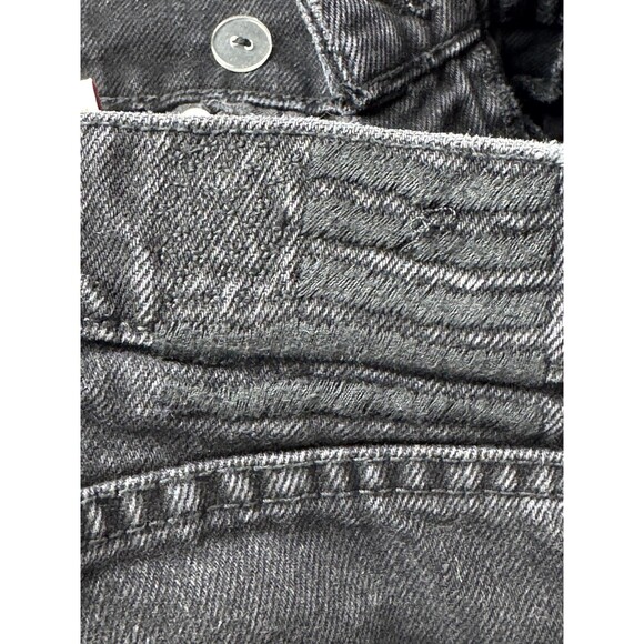 Revice Jeans 28 Black High Waist Straight Leg Denim Asymmetrical Button Fly USA - Picture 12 of 14